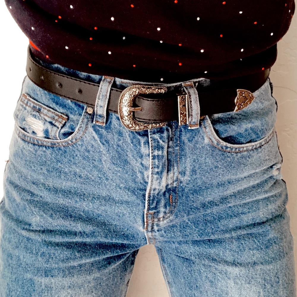 ▪️NEW Black Belt Buckle Western ▪️BEST SELLER 💥 - Picture 4 of 12